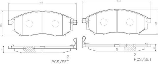 Brembo P56094N - Kit de plaquettes de frein, frein à disque cwaw.fr