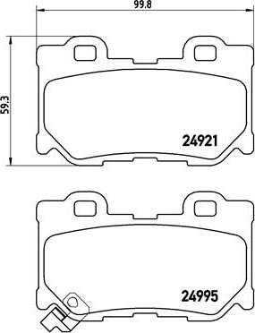 Brembo P 56 095 - Kit de plaquettes de frein, frein à disque cwaw.fr