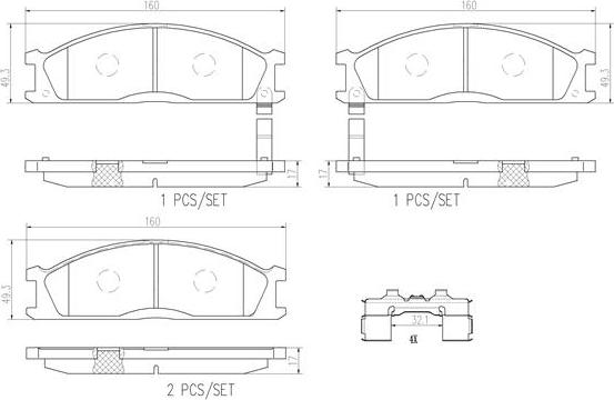 Brembo P56093N - Kit de plaquettes de frein, frein à disque cwaw.fr