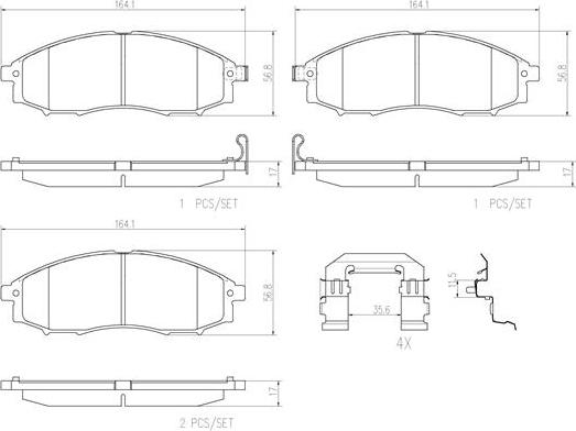 Brembo P56049N - Kit de plaquettes de frein, frein à disque cwaw.fr