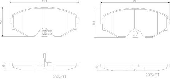 Brembo P56045N - Kit de plaquettes de frein, frein à disque cwaw.fr