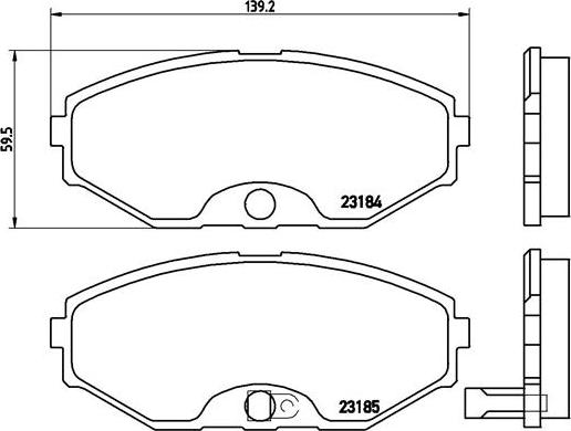 Brembo P 56 045 - Kit de plaquettes de frein, frein à disque cwaw.fr