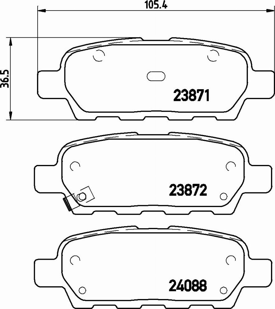 Brembo P 56 046E - Kit de plaquettes de frein, frein à disque cwaw.fr