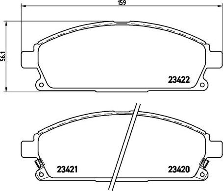 Brembo P 56 040 - Kit de plaquettes de frein, frein à disque cwaw.fr