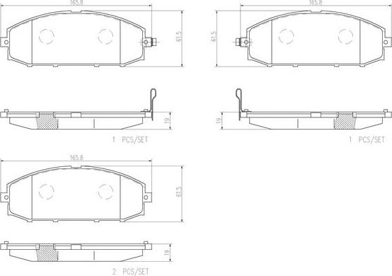 Brembo P56041N - Kit de plaquettes de frein, frein à disque cwaw.fr