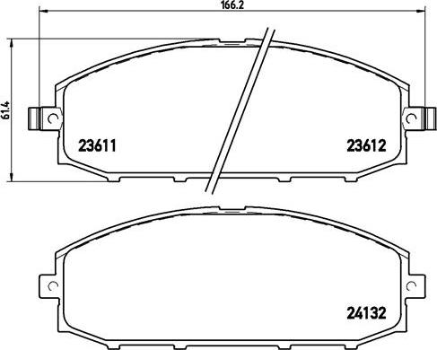 Brembo P 56 041 - Kit de plaquettes de frein, frein à disque cwaw.fr