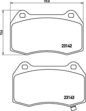 Brembo P 56 047 - Kit de plaquettes de frein, frein à disque cwaw.fr