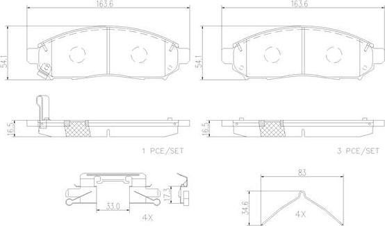 Brembo P56059N - Kit de plaquettes de frein, frein à disque cwaw.fr