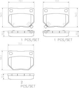 Brembo P56054N - Kit de plaquettes de frein, frein à disque cwaw.fr