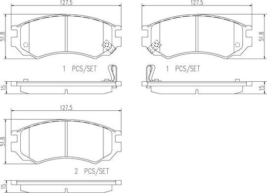 Brembo P56055N - Kit de plaquettes de frein, frein à disque cwaw.fr