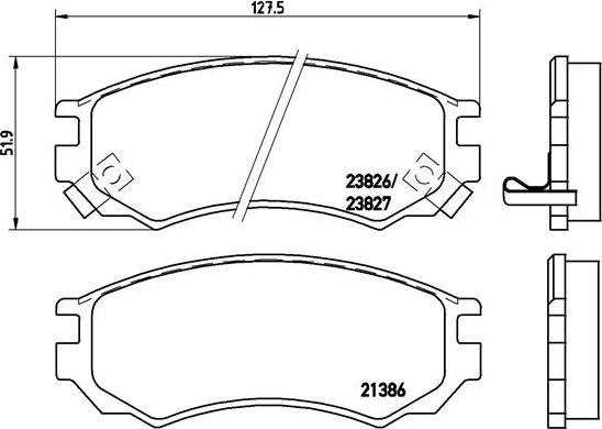 Brembo P 56 055 - Kit de plaquettes de frein, frein à disque cwaw.fr