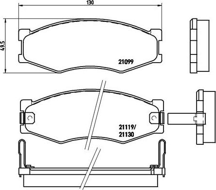 Brembo P 56 056 - Kit de plaquettes de frein, frein à disque cwaw.fr