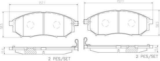 Brembo P56058N - Kit de plaquettes de frein, frein à disque cwaw.fr