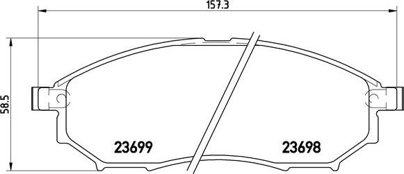 Brembo P 56 058 - Kit de plaquettes de frein, frein à disque cwaw.fr