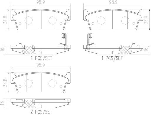 Brembo P56053N - Kit de plaquettes de frein, frein à disque cwaw.fr