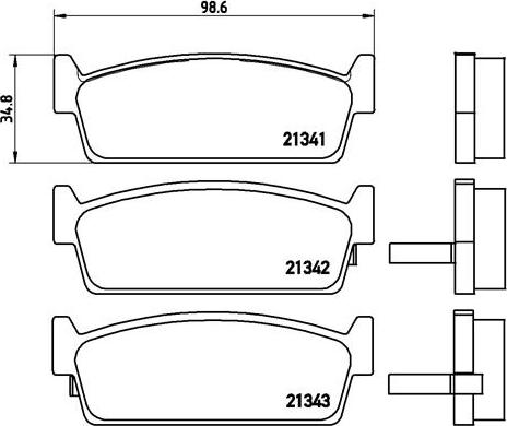 Brembo P 56 053 - Kit de plaquettes de frein, frein à disque cwaw.fr