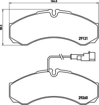 Brembo P 56 069 - Kit de plaquettes de frein, frein à disque cwaw.fr