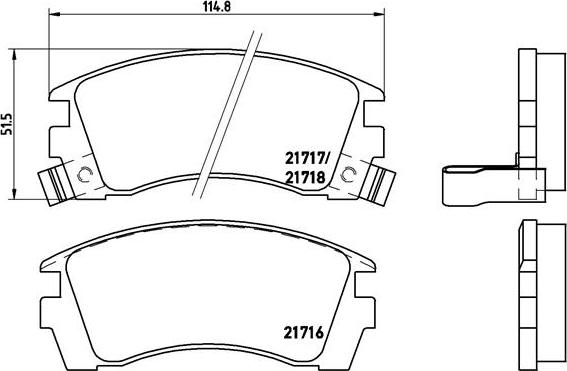 Brembo P 56 064 - Kit de plaquettes de frein, frein à disque cwaw.fr