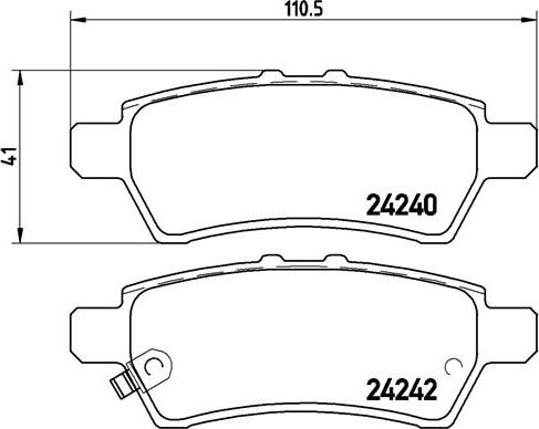 Brembo P 56 060 - Kit de plaquettes de frein, frein à disque cwaw.fr