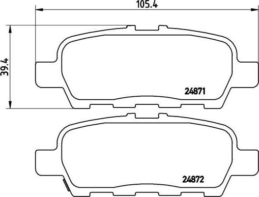 Brembo P 56 068 - Kit de plaquettes de frein, frein à disque cwaw.fr