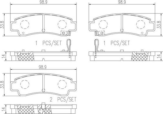 Brembo P56063N - Kit de plaquettes de frein, frein à disque cwaw.fr