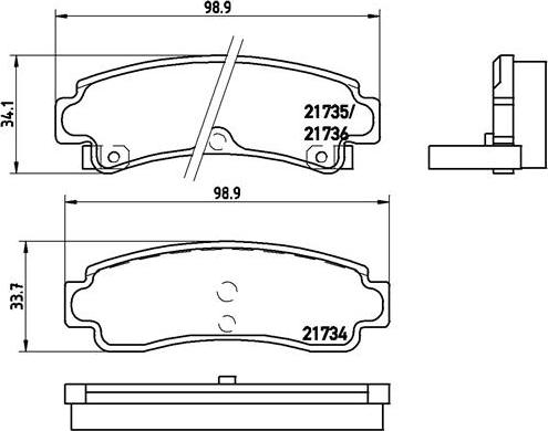 Brembo P 56 063 - Kit de plaquettes de frein, frein à disque cwaw.fr