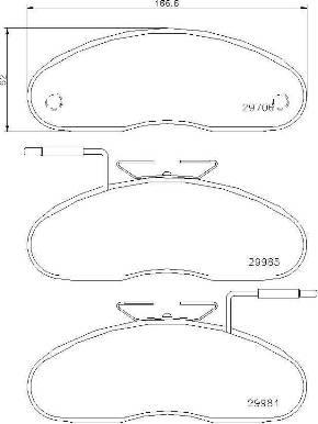 Brembo P 56 019 - Kit de plaquettes de frein, frein à disque cwaw.fr