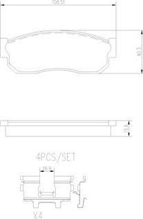 Brembo P56011N - Kit de plaquettes de frein, frein à disque cwaw.fr