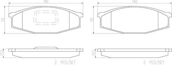 Brembo P56012N - Kit de plaquettes de frein, frein à disque cwaw.fr