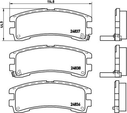 Brembo P 56 017 - Kit de plaquettes de frein, frein à disque cwaw.fr