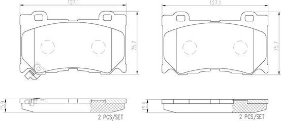 Brembo P56089N - Kit de plaquettes de frein, frein à disque cwaw.fr