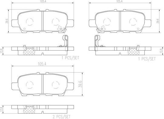 Brembo P56087N - Kit de plaquettes de frein, frein à disque cwaw.fr