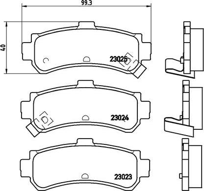 Brembo P 56 035 - Kit de plaquettes de frein, frein à disque cwaw.fr