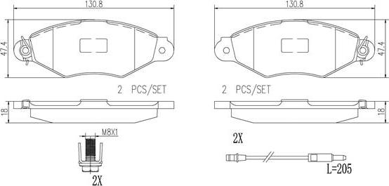 Brembo P56038N - Kit de plaquettes de frein, frein à disque cwaw.fr