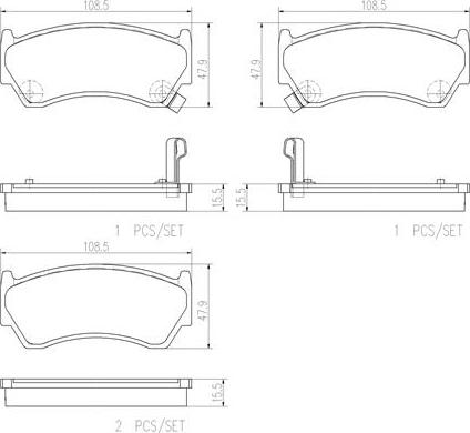 Brembo P56033N - Kit de plaquettes de frein, frein à disque cwaw.fr