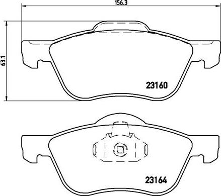 Brembo P 56 037 - Kit de plaquettes de frein, frein à disque cwaw.fr