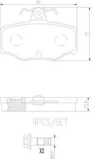 Brembo P56024N - Kit de plaquettes de frein, frein à disque cwaw.fr