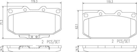 Brembo P56025N - Kit de plaquettes de frein, frein à disque cwaw.fr