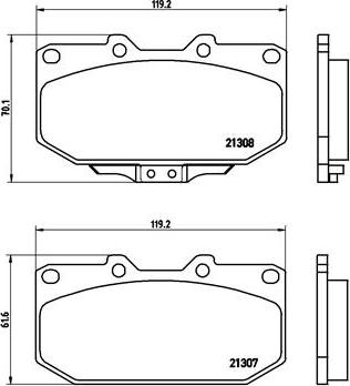 Brembo P 56 025 - Kit de plaquettes de frein, frein à disque cwaw.fr