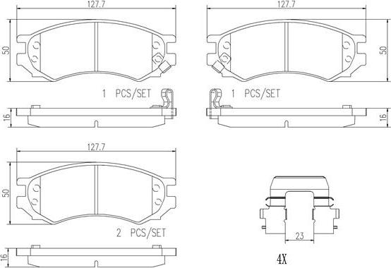 Brembo P56023N - Kit de plaquettes de frein, frein à disque cwaw.fr