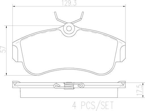 Brembo P56022N - Kit de plaquettes de frein, frein à disque cwaw.fr