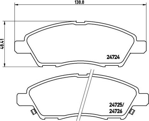 Brembo P 56 070 - Kit de plaquettes de frein, frein à disque cwaw.fr