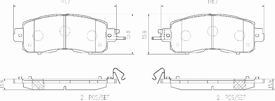 Brembo P 56 104E - Kit de plaquettes de frein, frein à disque cwaw.fr