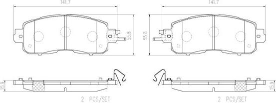 Brembo P56104N - Kit de plaquettes de frein, frein à disque cwaw.fr