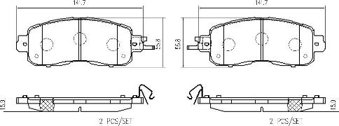 Brembo P 56 104 - Kit de plaquettes de frein, frein à disque cwaw.fr