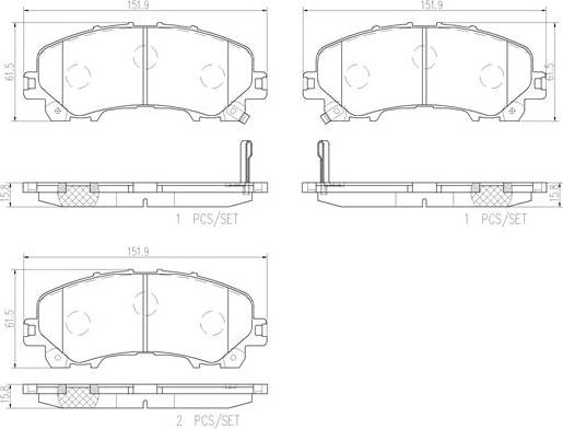 Brembo P56106N - Kit de plaquettes de frein, frein à disque cwaw.fr