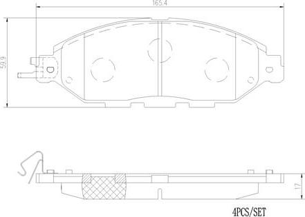 Brembo P56103N - Kit de plaquettes de frein, frein à disque cwaw.fr