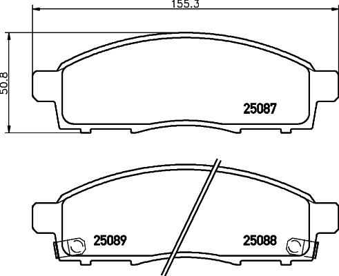 Brembo P 56 102 - Kit de plaquettes de frein, frein à disque cwaw.fr