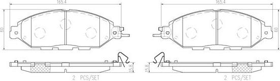 Brembo P56107N - Kit de plaquettes de frein, frein à disque cwaw.fr