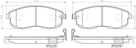 Brembo P56116N - Kit de plaquettes de frein, frein à disque cwaw.fr